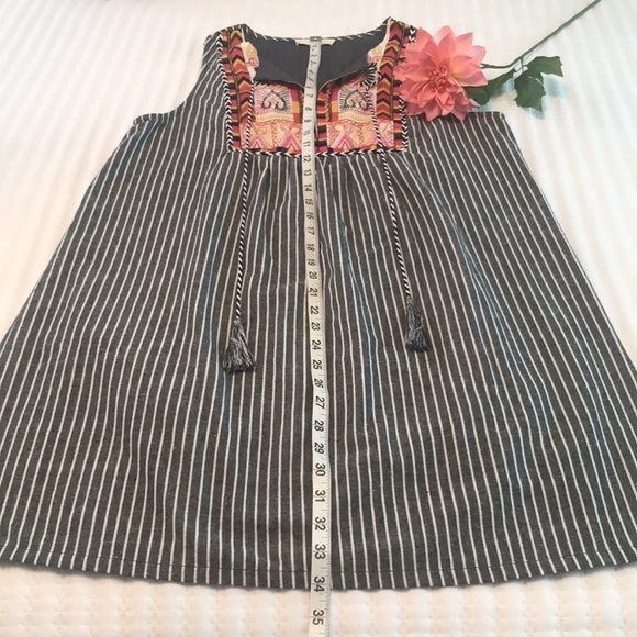 Entro Embroidered Striped Sleeveless Dress - Picture 12 of 12